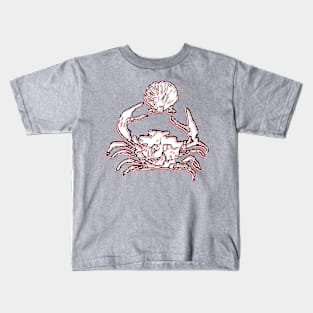 crab and pearl seafood delight crustacean charm ocean Kids T-Shirt